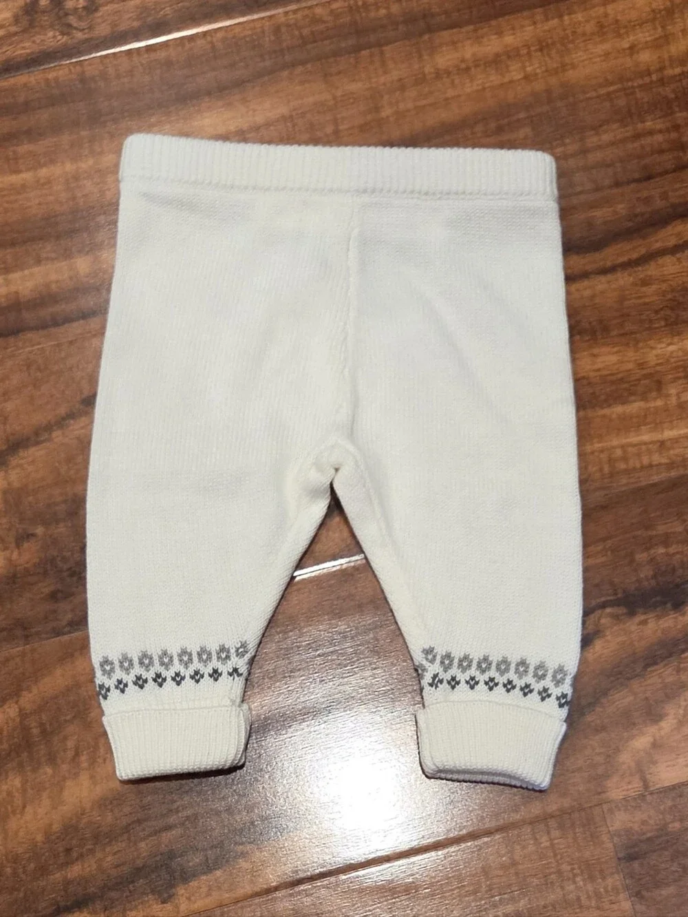 Janie and Jack NWT 0-3 months ivory/gray fair isle reindeer sweater & pants set